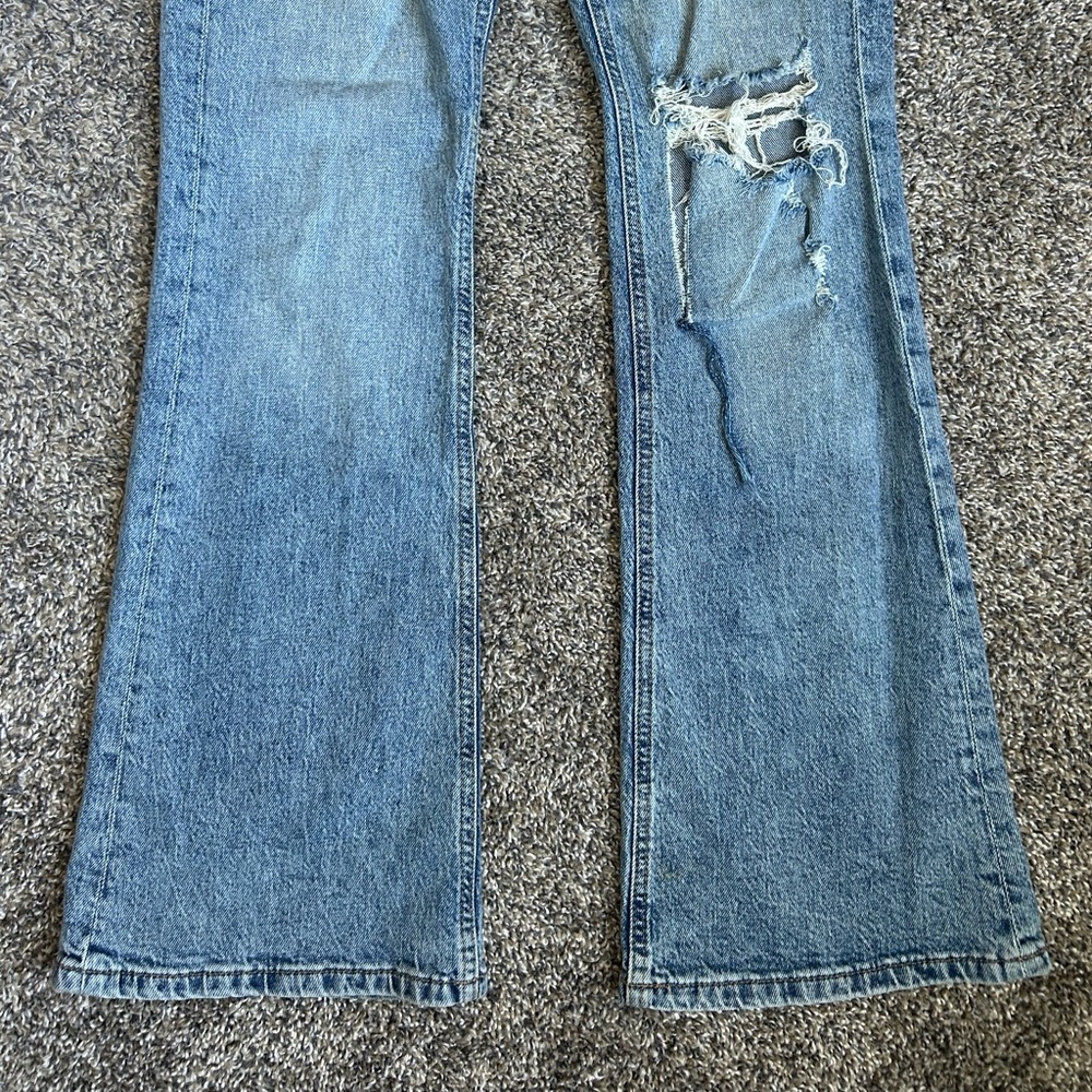 Aeropostale Distressed High Rise Flare Size 2R - Picture 4 of 9